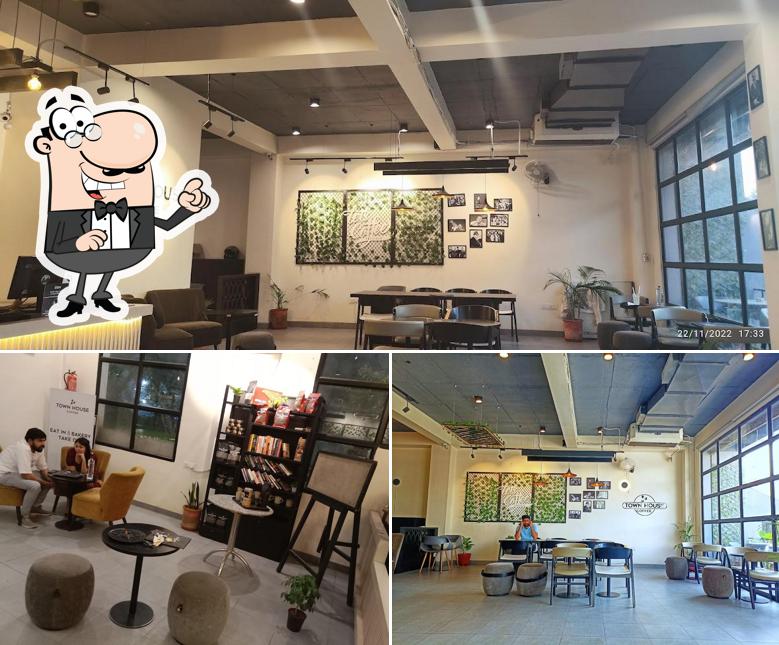 Take a seat at one of the tables at Town coffee House