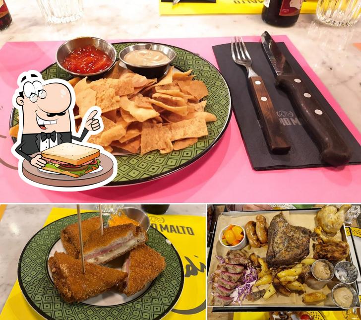 Toast al formaggio al Doppio Malto Cagliari