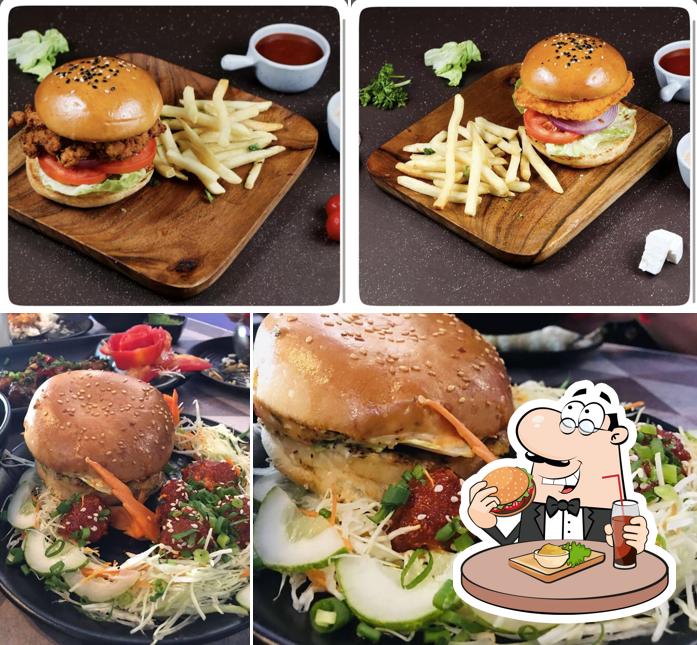 Try out a burger at The Gourmet Express