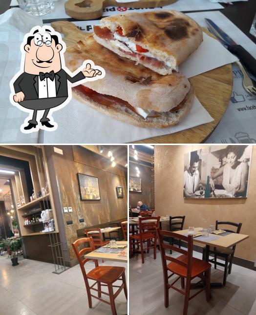 La interni e cibo del ristorante