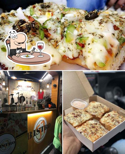 This is the picture showing food and interior at Bistro 57