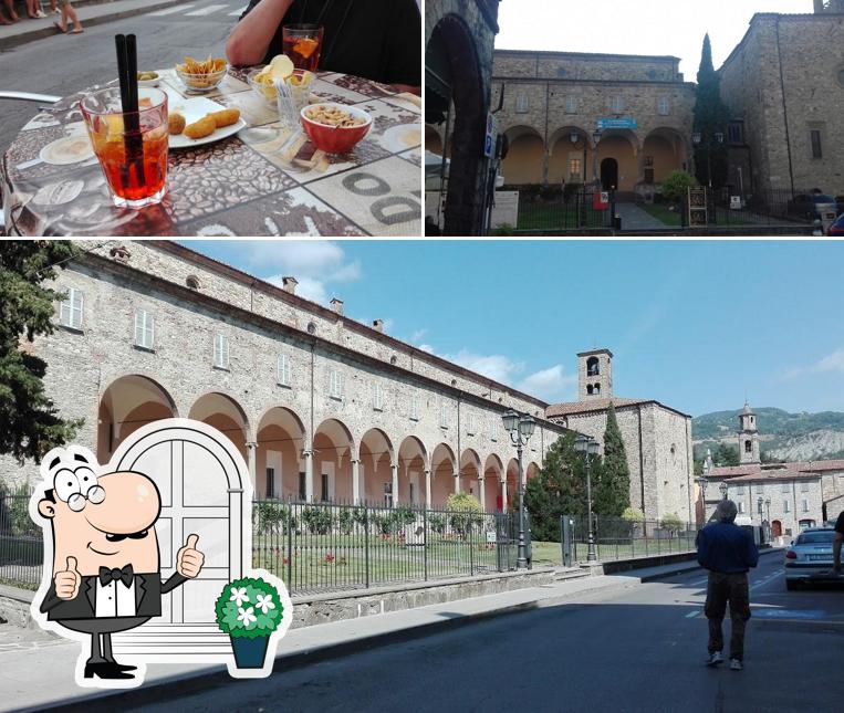 Tra le varie cose da Caffetteria Bar Tavernetta si possono trovare la esterno e tavolo da pranzo