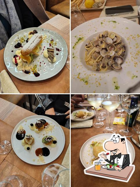 Questa è la foto che presenta la cibo e interni di Oro Nero - Experience Bistrot