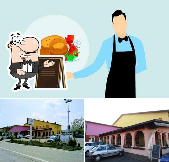 La foto di esterno e cibo da Ristorante Pizzeria Roncari