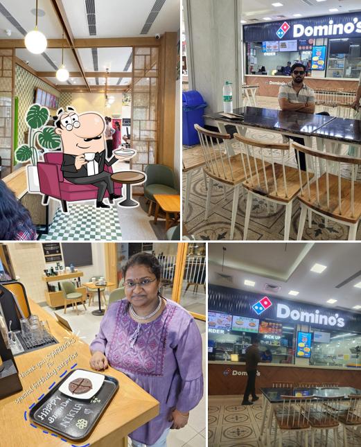 The interior of Starbucks
