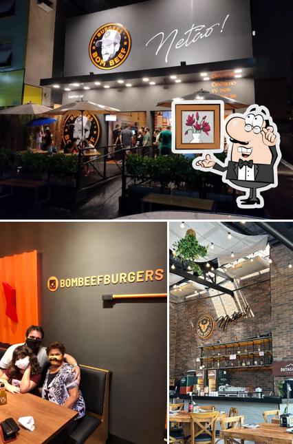 O interior do Bom Beef Burgers