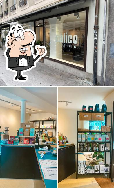 Gli interni di Café Calico