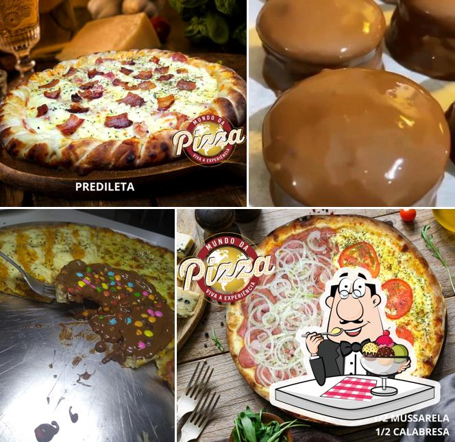Mundo da Pizza serve uma seleção de sobremesas
