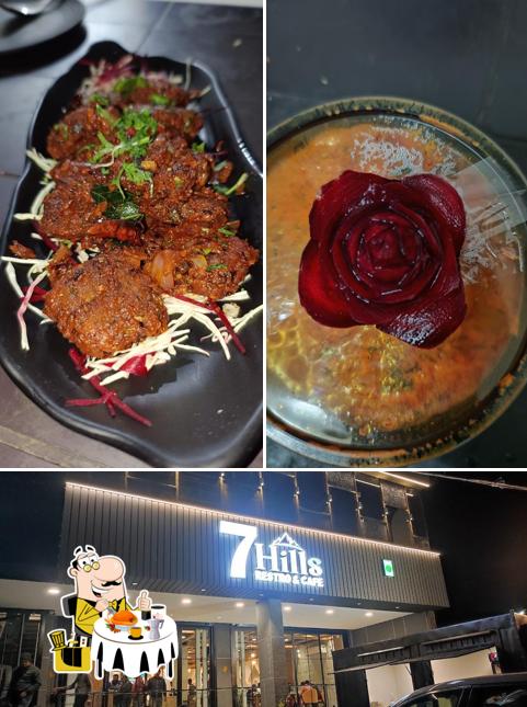 Take a look at the picture depicting food and exterior at 7Hills Restaurant & Café