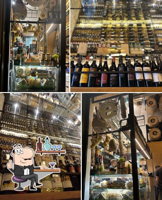 Gli interni di Eno - enoteca contemporanea