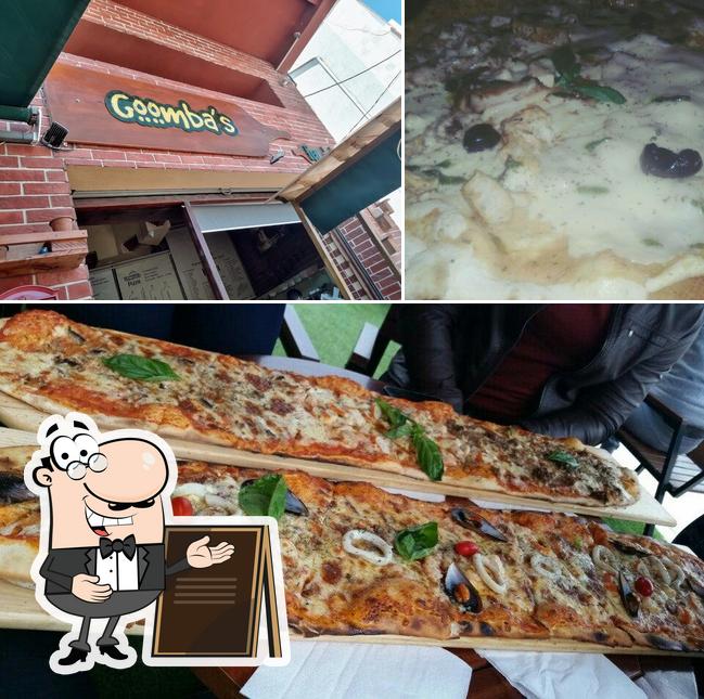 Voici l’image affichant la extérieur et pizza sur Goomba's Pizza