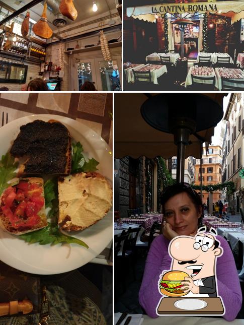 Ordina un hamburger a La Cantina Romana