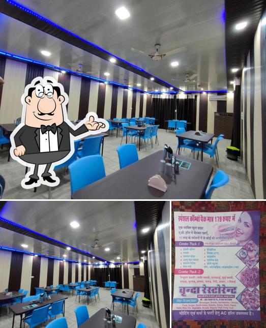 The interior of Vrinda Restorent