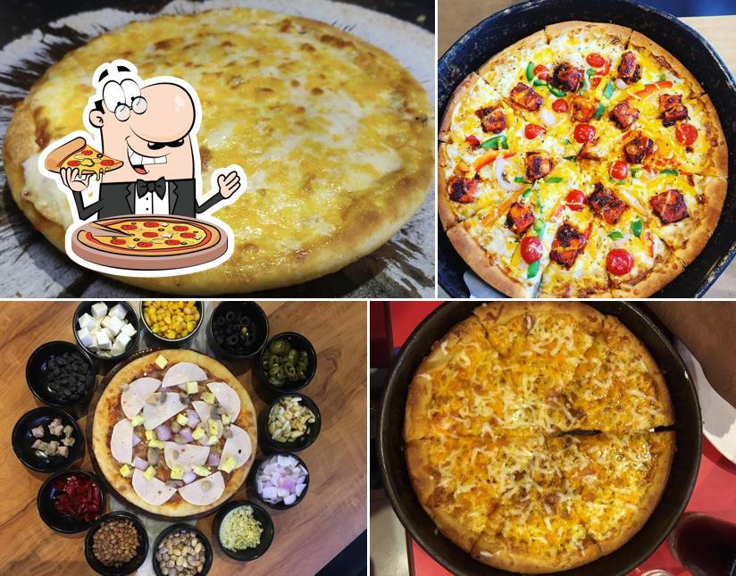 Pick various types of pizza