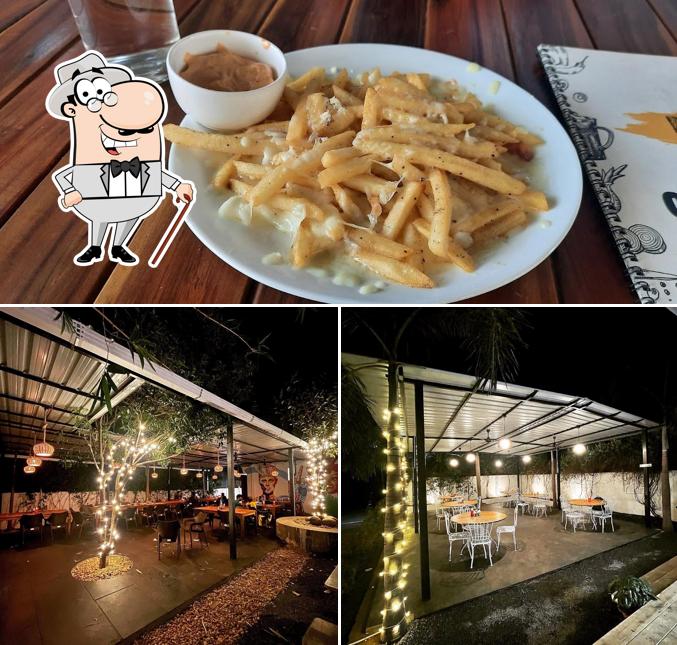 Take a look at the image displaying exterior and fries at County Club Cafe & Pizzeria (Wood Fired Pizza)
