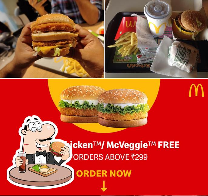 Try out a burger at McDonald's