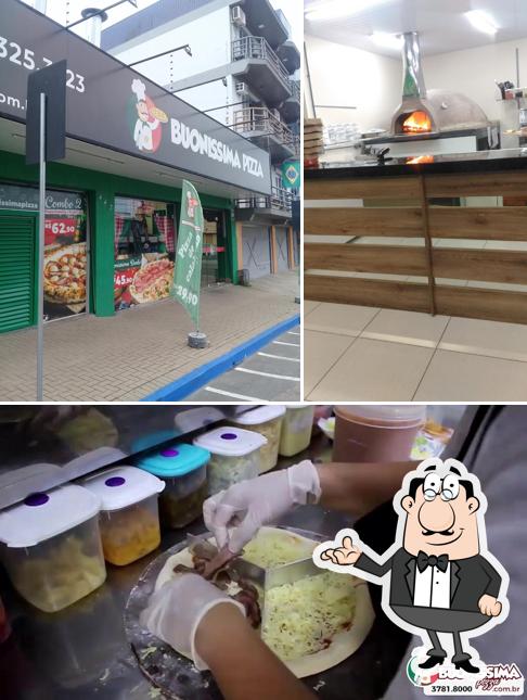 O interior do Buonissima Pizzaria