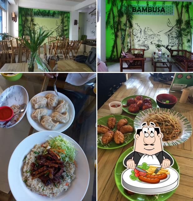 Among different things one can find food and interior at BAMBUSA EXPRESS