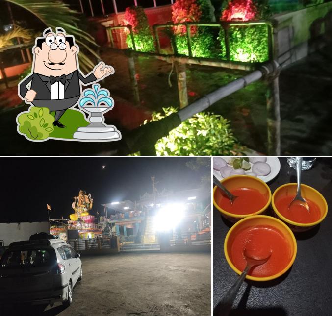 The picture of Bommarillu family restaurant’s exterior and food