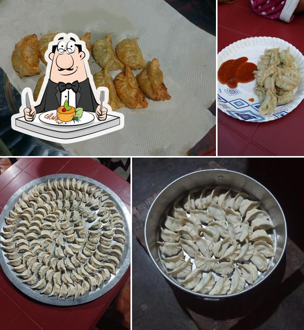 Food at Veg Momo,Veg Chowmein and Sel Roti(ALL VEG)