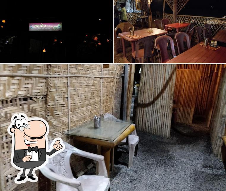 The interior of Mahadev Restaurant