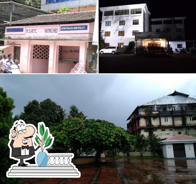 The exterior of Amruthu Residency