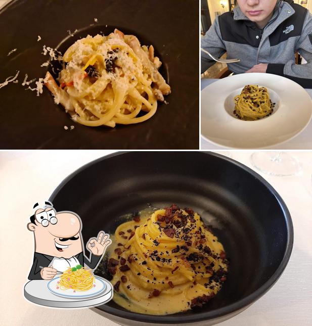 Spaghetti alla carbonara al Ristorante Le Colonne Marziale