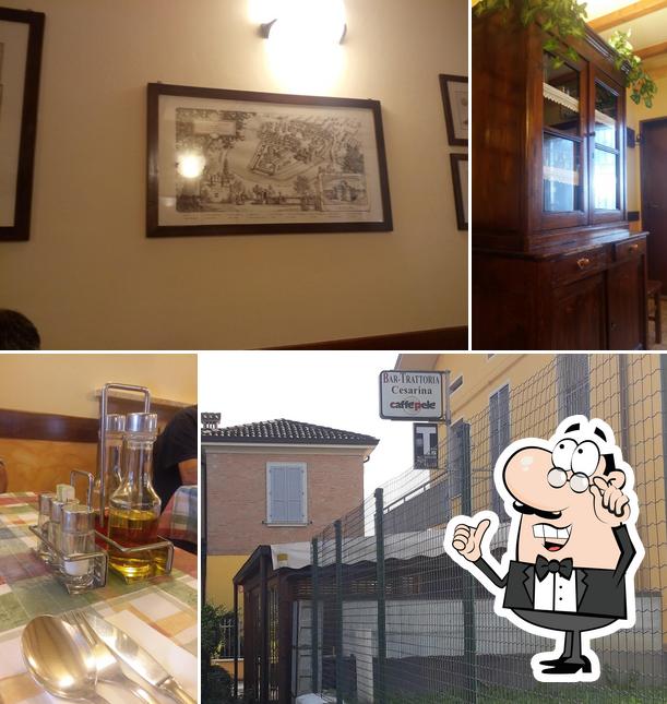 Gli interni di Trattoria La Cesarina