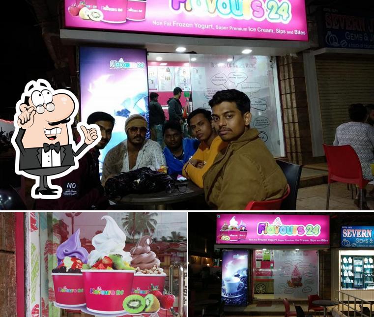 The photo of interior and food at Flavours 24