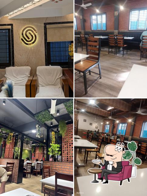 The interior of Hotel Sree Sabarees