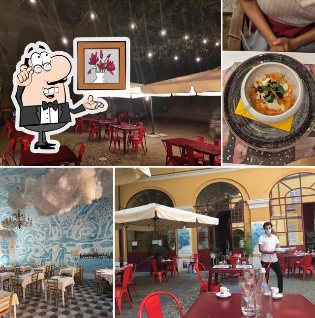 Gli interni di Osteria dei Meravigliati