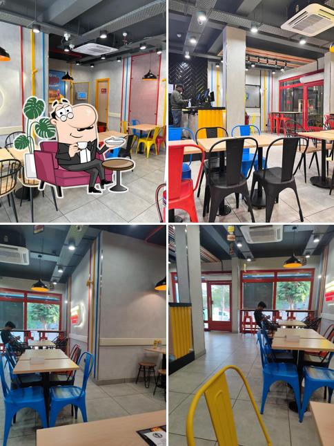 The interior of Burger Singh