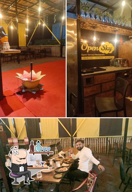 Check out how Open Sky Restaurant Keshod looks inside
