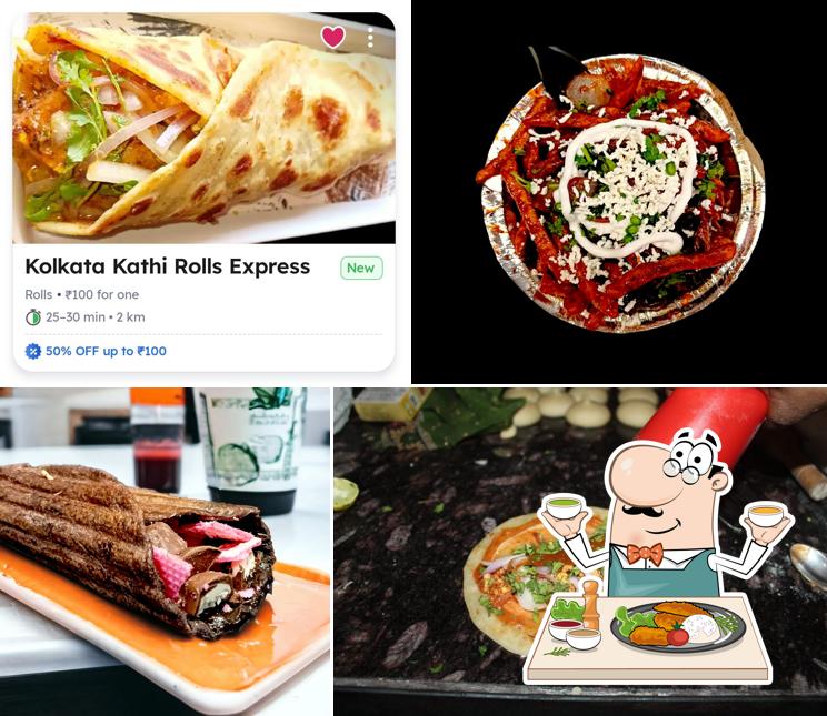 Food at Kolkata Kathi Rolls Express