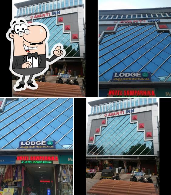 The exterior of Sowparnika Restaurant