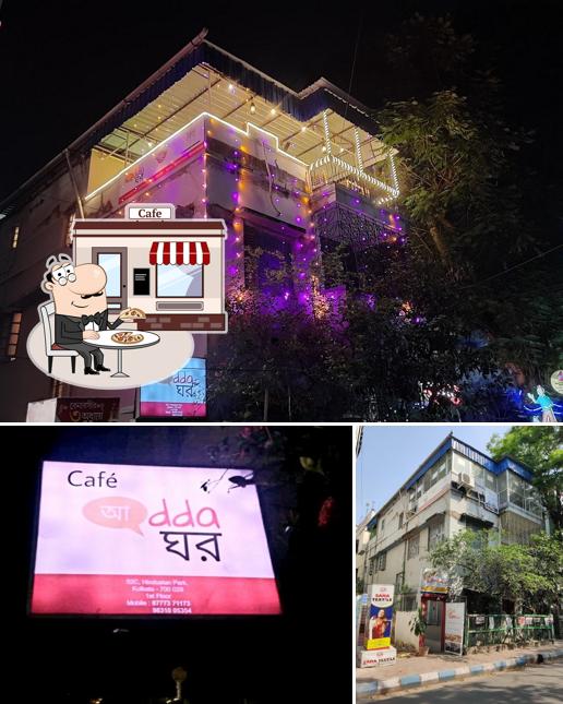 Café Adda Ghor is distinguished by exterior and interior