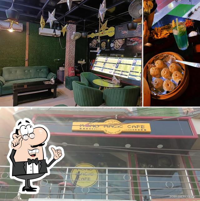 Take a seat at one of the tables at Momo magic cafe