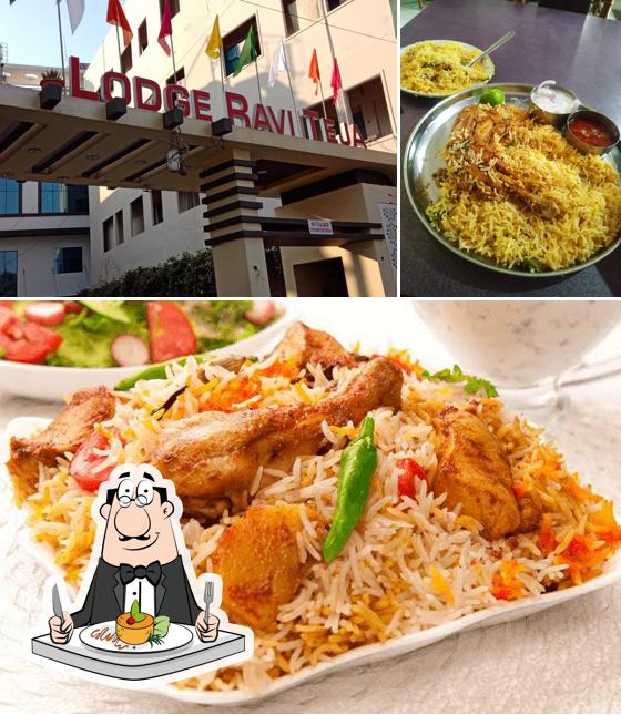 Among different things one can find food and exterior at Mubarak Hotel