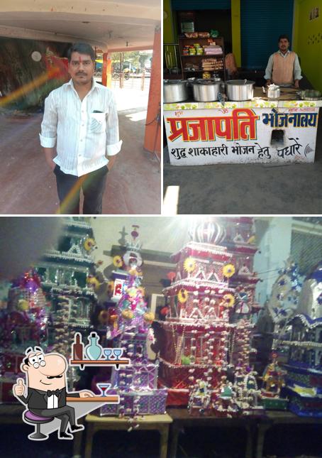 The interior of Prajapati Bhojnalaya