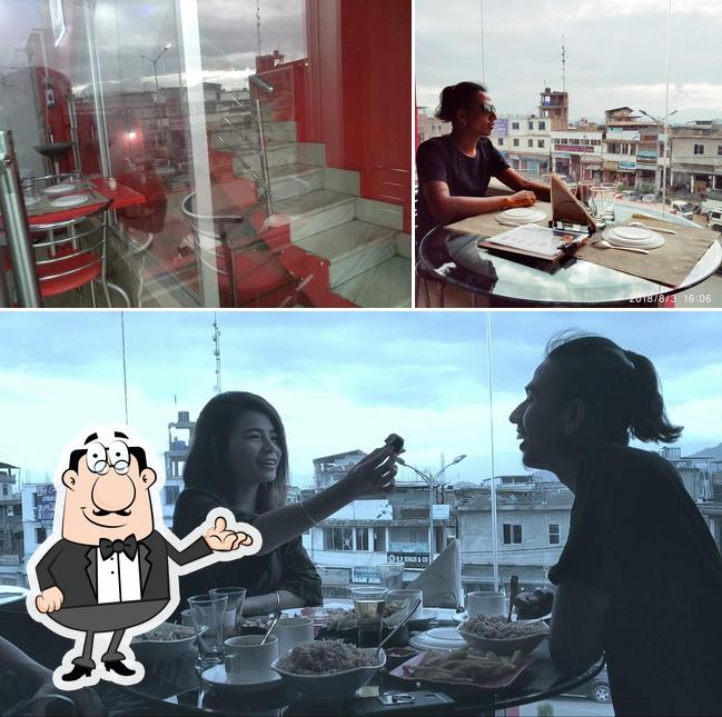 The interior of Rooftop Cafe