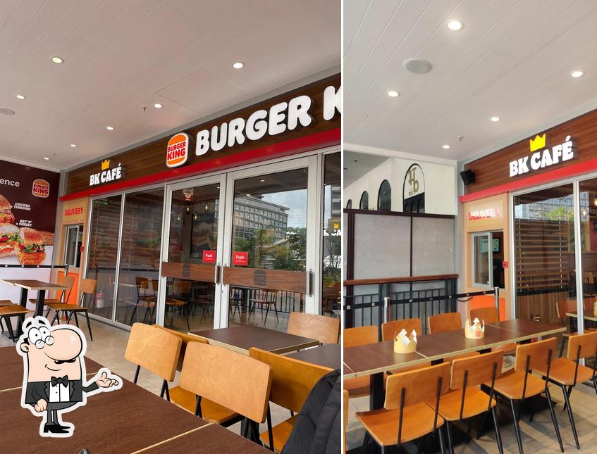 Take a seat at one of the tables at Burger King