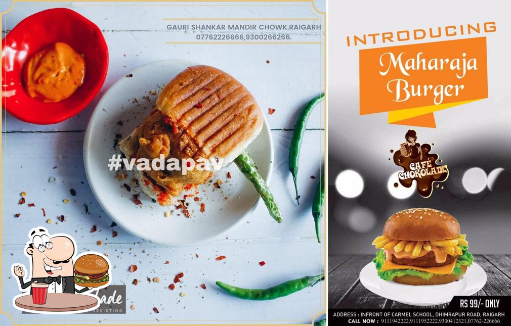 Try out a burger at Cafe Chokolade - Raigarh Raigarh