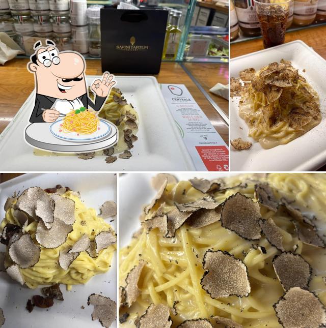 Spaghetti alla carbonara al Savini Tartufi