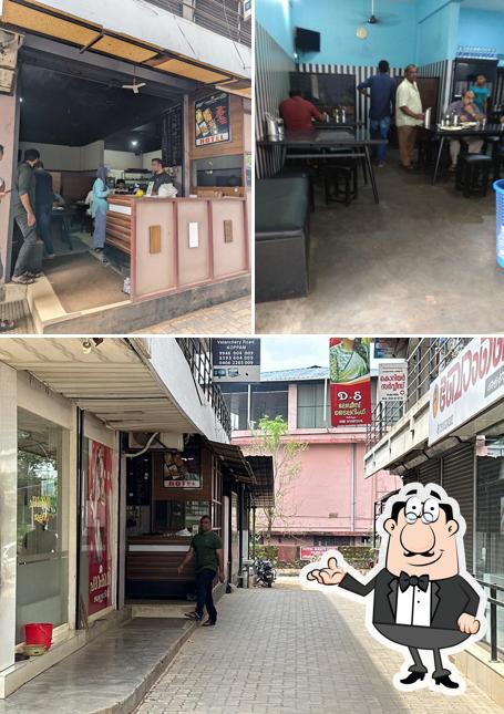 Take a look at the picture displaying interior and exterior at Mani’s cafe