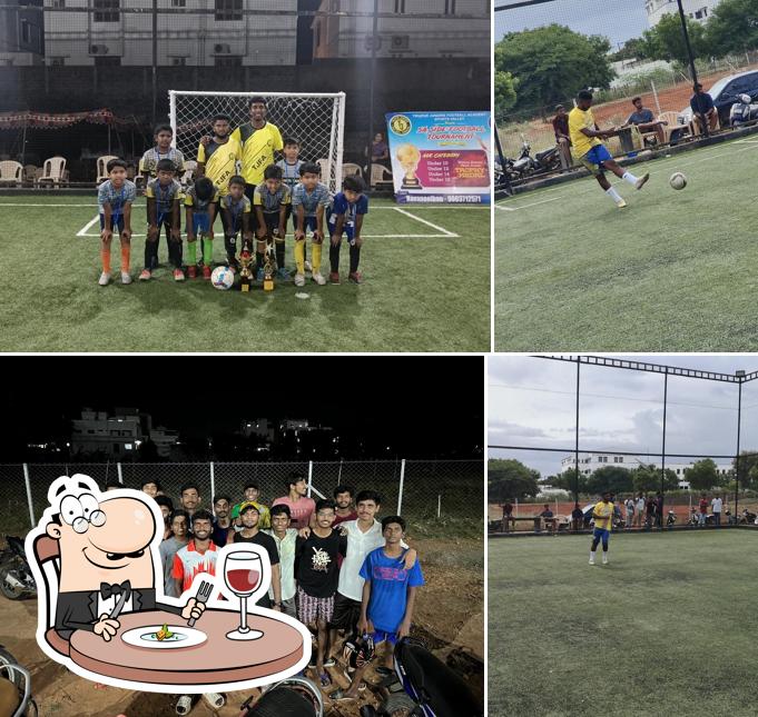 Take a look at the photo displaying food and exterior at Sports Valley