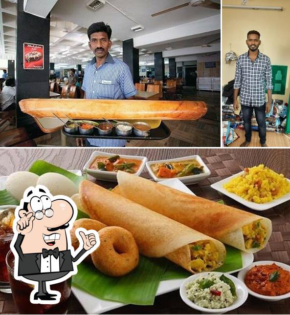 The picture of interior and food at Sri Ayyappa Tiffin Centre