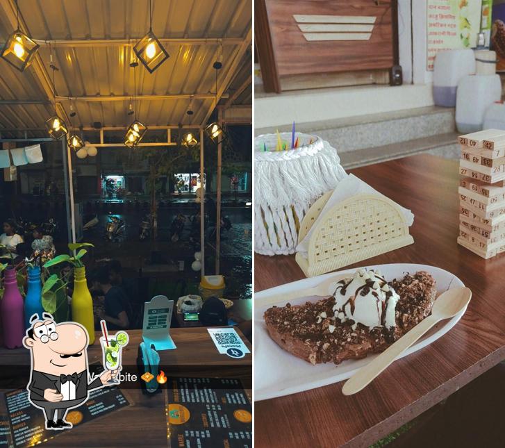 Enjoy a drink at Waffle Bite