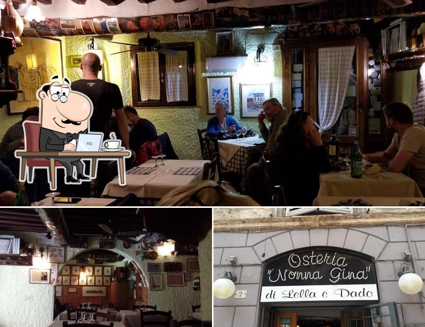 Gli interni di Osteria Nonna Gina