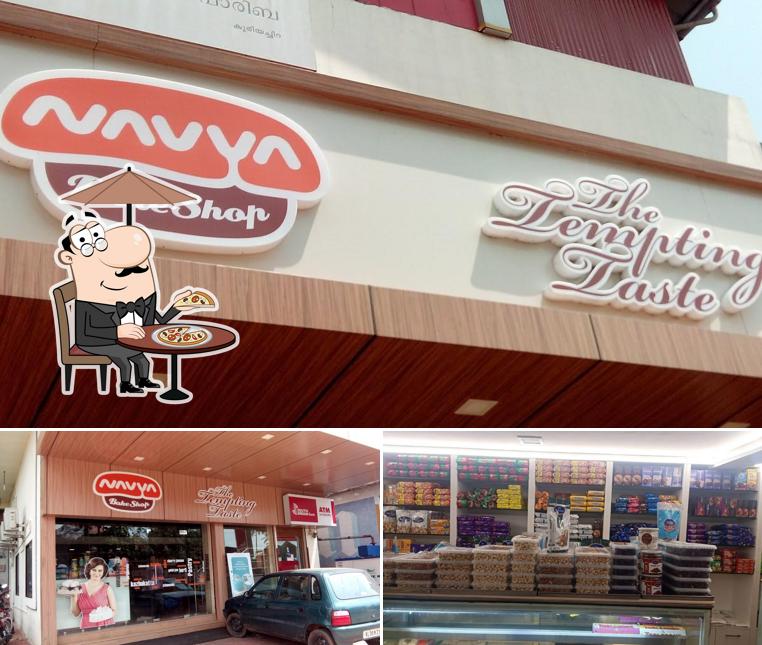 Among various things one can find exterior and interior at Navya Bake Shop Kuriachira