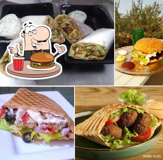 Get a burger at Kitchen Corner